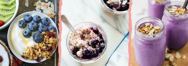 Petitsdéjeuners rapides et sains pour ceux qui n'ont pas le temps