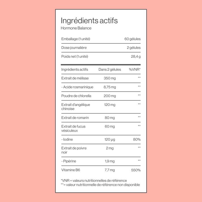 Hormone Balance: gélules pour la détox hormonale - 2 boîtes