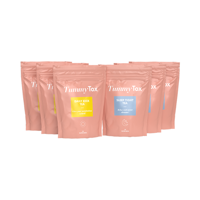 Daily Kick Tea & Sleep Tight Tea: duo de thé détox & minceur pour 20 jours - 6 paquets