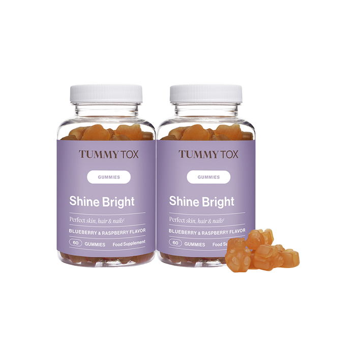 Gummies Shine Bright pour cheveux, peau et ongles - 2 pots