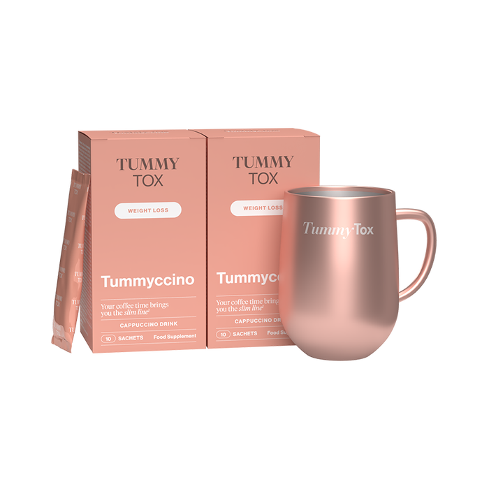 Tummyccino: café avec effet minceur - 2 boîtes + Tasse GRATUITE