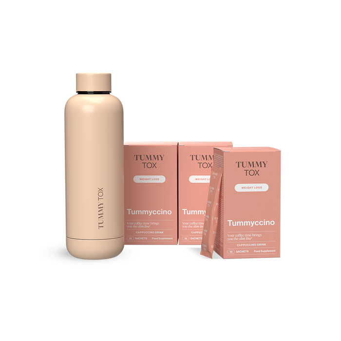 Tummyccino: café avec effet minceur - 3 boîtes + Bouteille GRATUITE