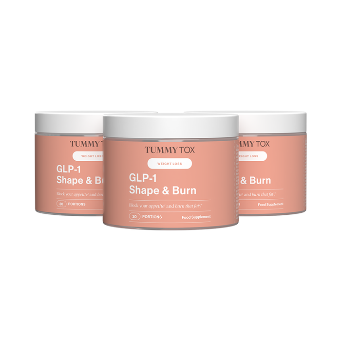 GLP-1 Shape & Burn : Boisson pour réduire l'appétit et brûler les graisses - 3 boîtes